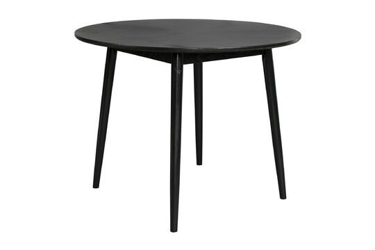 120' Zwart houten ronde eettafel Fabio