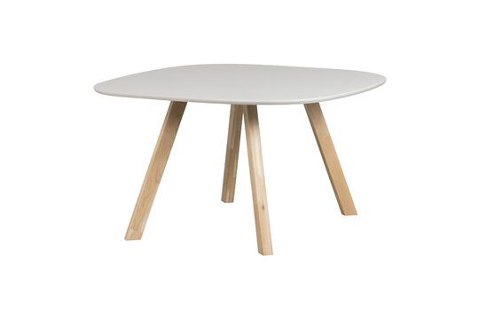 130x130 essenhouten tafel met vierkante poot in gebroken wit Tablo Productfoto