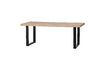 Miniatuur 180x90 beige mangohouten tafel met U-vormige poten Tablo 3