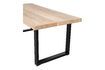 Miniatuur 180x90 beige mangohouten tafel met U-vormige poten Tablo 4