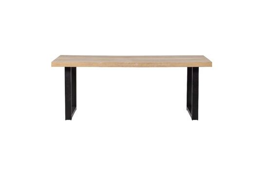 180x90 beige mangohouten tafel met U-vormige poten Tablo Productfoto