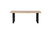 Miniatuur 180x90 beige mangohouten tafel met U-vormige poten Tablo 1