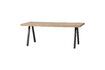 Miniatuur 180x90 beige mangohouten tafel met vierkante poten Tablo 4