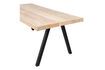 Miniatuur 180x90 beige mangohouten tafel met vierkante poten Tablo 7