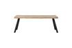 Miniatuur 180x90 beige mangohouten tafel met vierkante poten Tablo 5