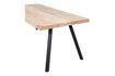 Miniatuur 180x90 beige mangohouten tafel met vierkante poten Tablo 8