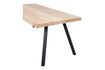 Miniatuur 180x90 beige mangohouten tafel met vierkante poten Tablo 8