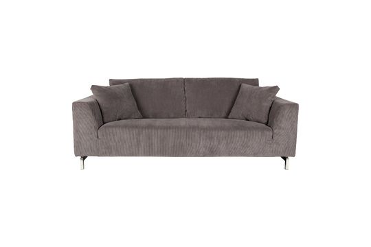 3-zits Drakenbank in donkergrijs corduroy Productfoto