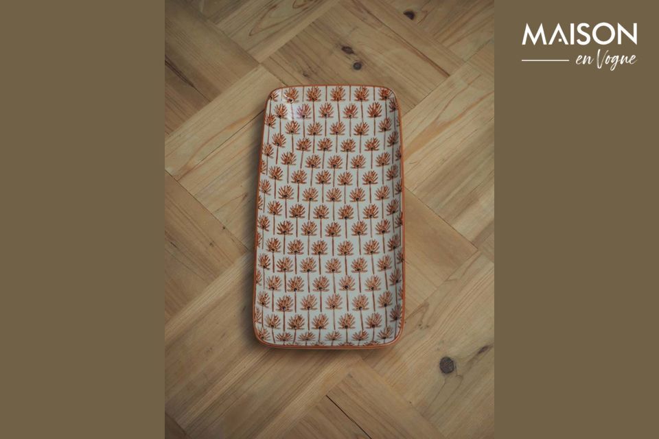 Deze 4 mooie kleine schaaltjes van 30 cm lang zijn gemaakt van gedecoreerd wit keramiek