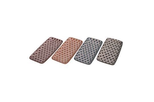 4 kleine Flabella keramische schalen