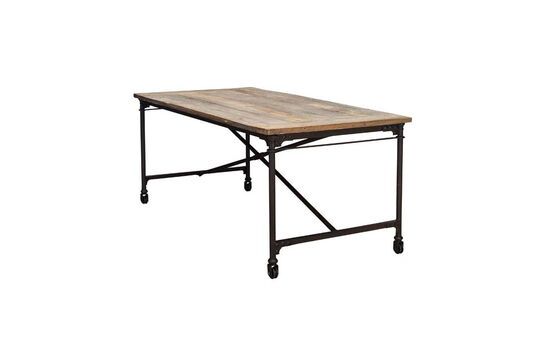 Antieke stoffeertafel van iepenhout Productfoto