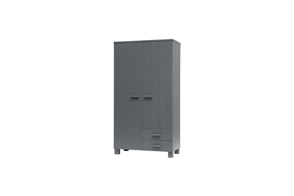 De structuur van deze kast is slank en elegant