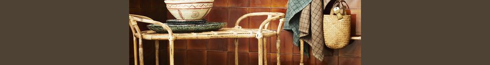 Benadrukte materialen Bamboe hanglamp beige Calli