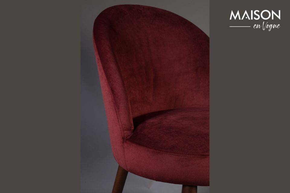 Barbara-stoel in rood fluweel - 5