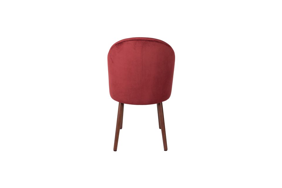 Barbara-stoel in rood fluweel - 7