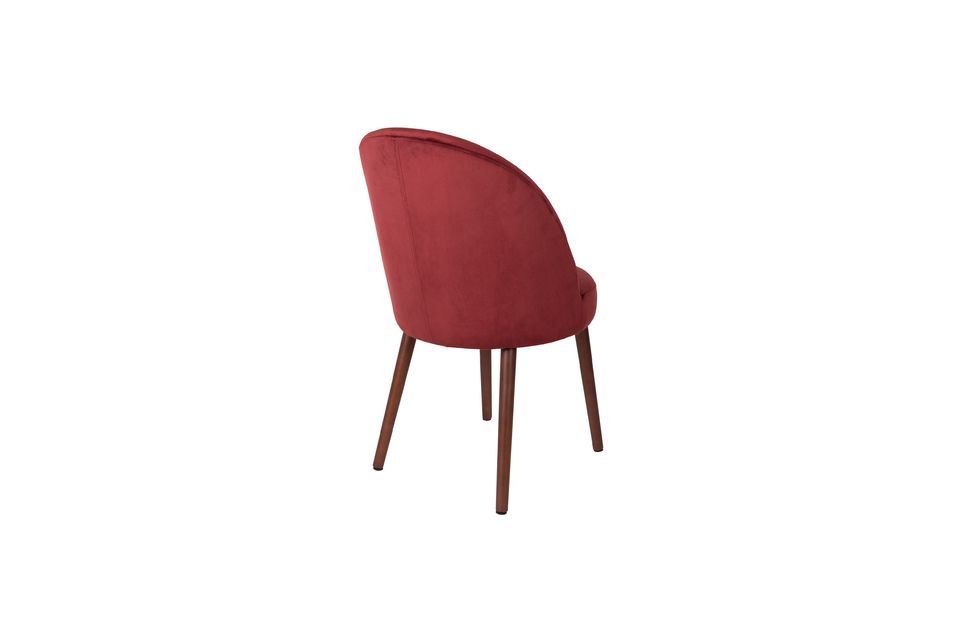 Barbara-stoel in rood fluweel - 8