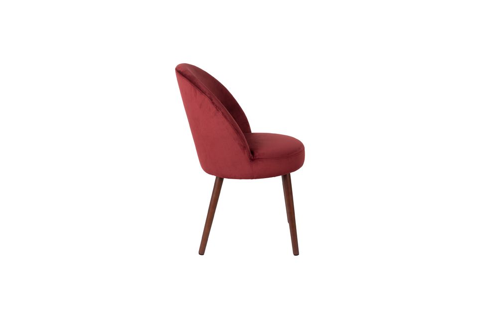 Barbara-stoel in rood fluweel - 9