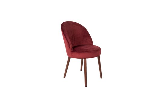 Barbara-stoel in rood fluweel Productfoto