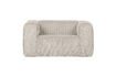 Miniatuur Bean gebroken witte ribcord fauteuil 1