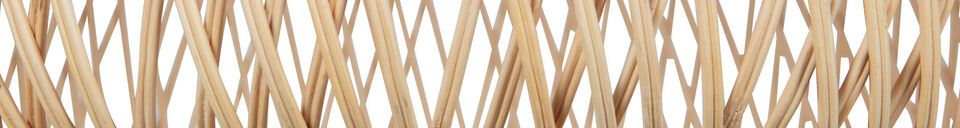 Benadrukte materialen Beige bamboe lamp Moza
