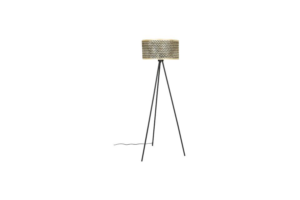 Ontdek de eenvoud en natuurlijke elegantie van onze Isla vloerlamp van bamboehout