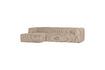 Miniatuur Beige Bean geribbelde linker hoekbank 4