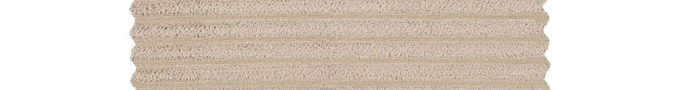Benadrukte materialen Beige Bean Ribbed Corner Sofa