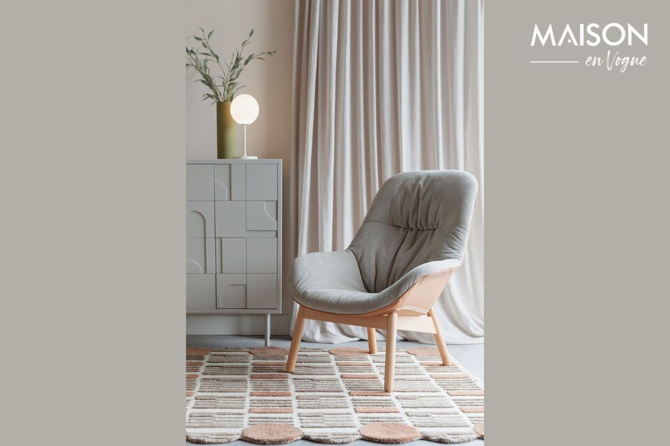 Beige beukenhouten fauteuil Duke White Label
