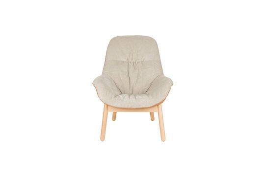 Beige beukenhouten fauteuil Duke