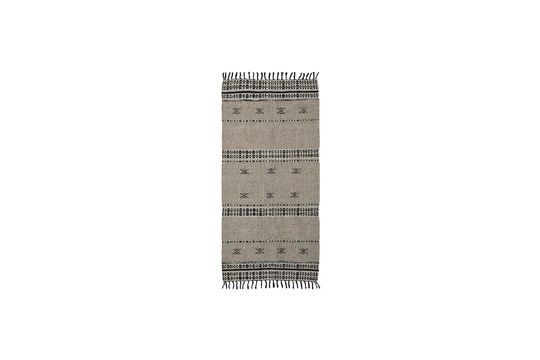 Beige en zwart wollen vloerkleed 200x90 cm Cros