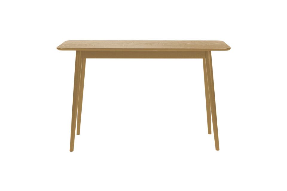 Ontdek de tijdloze elegantie van onze beige houten consoletafel Fabio