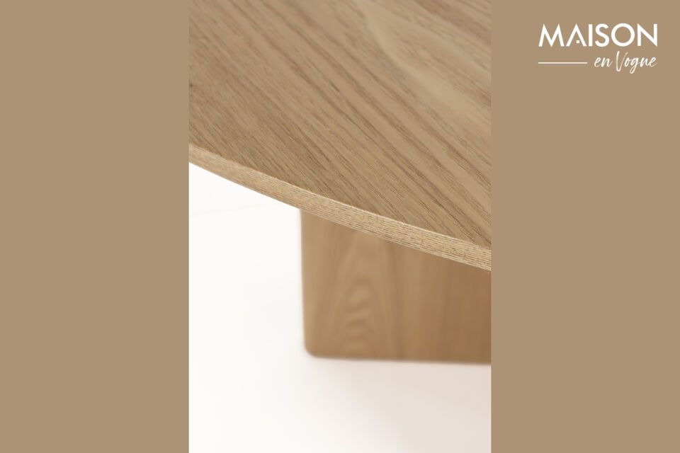 Beige houten eettafel Laurent - 7
