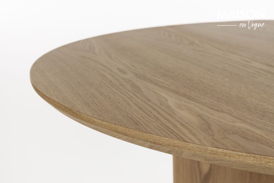Beige houten eettafel Laurent - 8