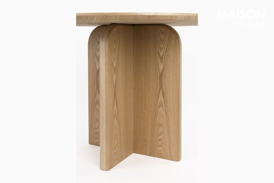 Beige houten eettafel Laurent - 9