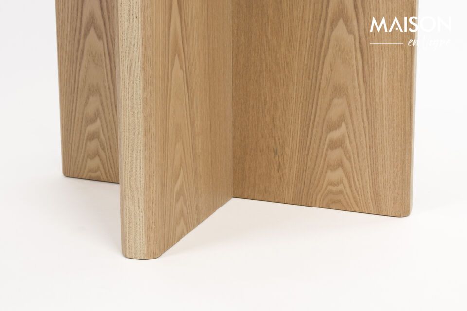Beige houten eettafel Laurent - 10