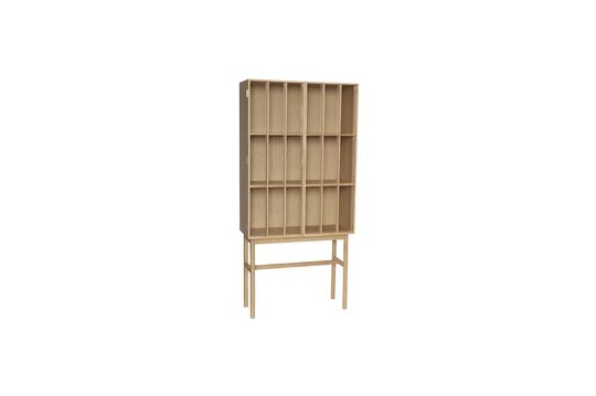 Beige houten hoge kast Shoji Productfoto