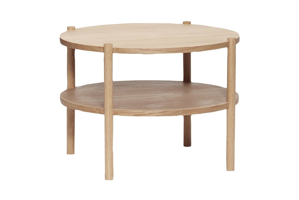 Beige houten salontafel Acorn Hübsch