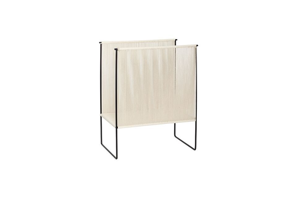 Beige katoenen tijdschriftenhouder String Hübsch