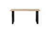 Miniatuur Beige massief eiken tafel 160x90 met U-vormige poten Tablo 1