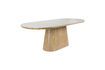 Miniatuur Beige ovale houten eettafel 200x90 Almira 5