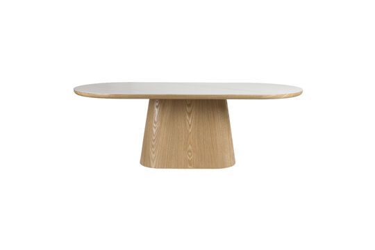 Beige ovale houten eettafel 200x90 Almira Productfoto