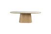 Miniatuur Beige ovale houten eettafel 200x90 Almira 1