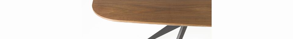 Benadrukte materialen Beige rechthoekige houten eettafel Chase