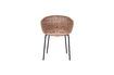 Miniatuur Beige rieten fauteuil Hapur 4