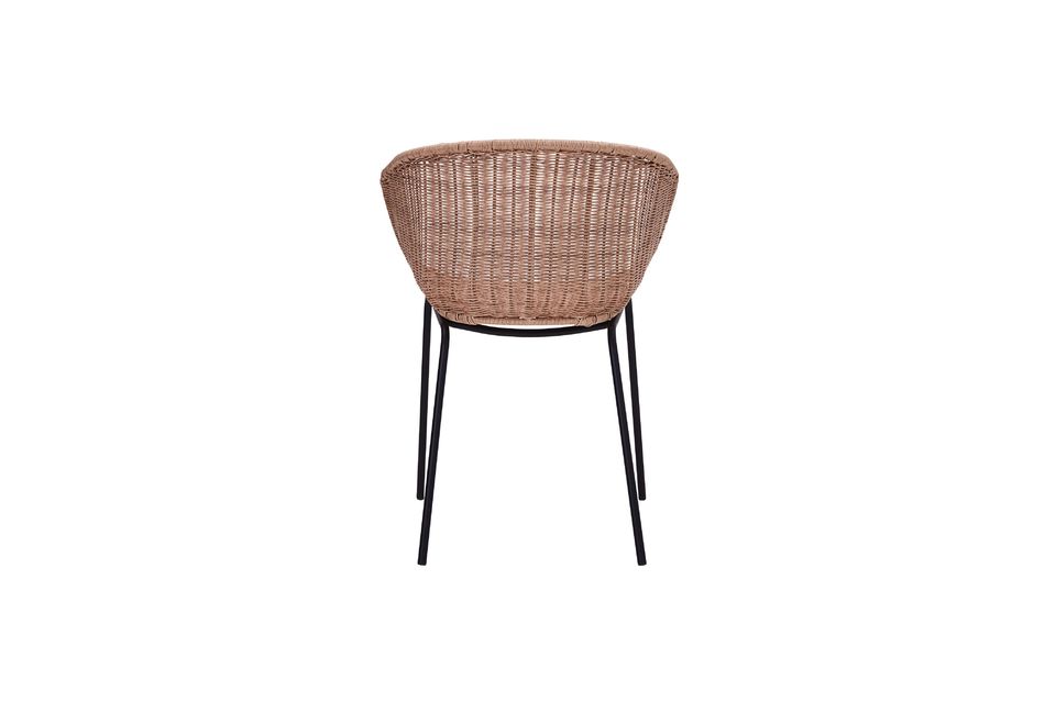 Beige rieten fauteuil Hapur - 4