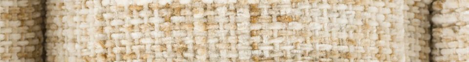 Benadrukte materialen Beige stoffen bank Jethro