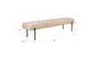 Miniatuur Beige stoffen bank Jethro 5