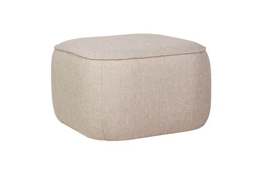 Beige stoffen poef Cube