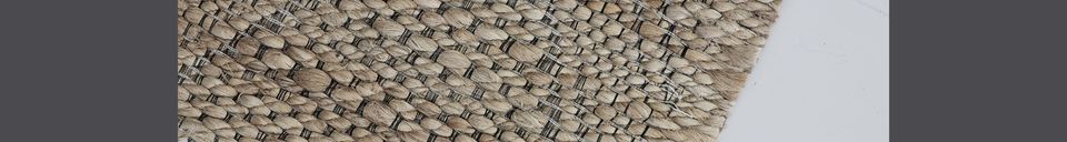 Benadrukte materialen Beige stoffen tapijt Mara