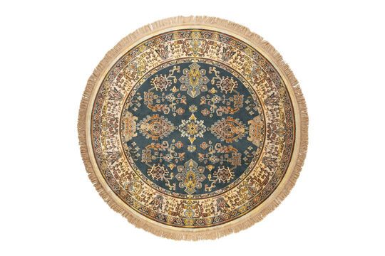 Beige stoffen vloerkleed 200x200 cm Raz